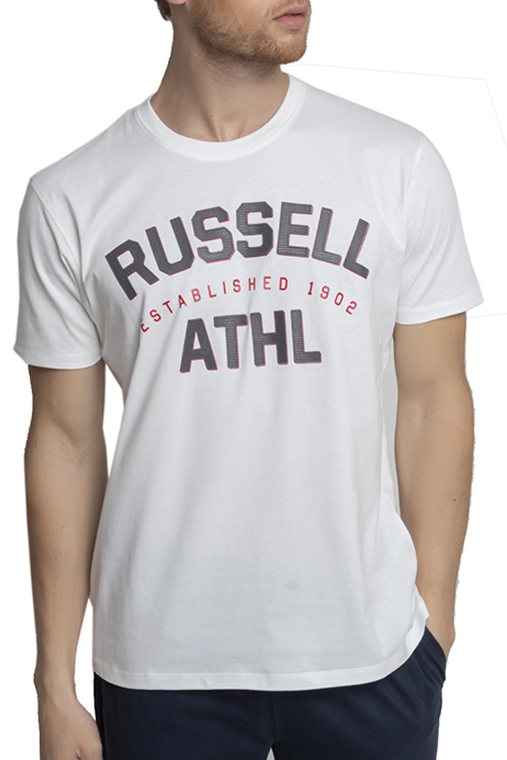 Ανδρική Μπλούζα RUSSELL ATHLETIC A1-034-1-001 Άσπρο