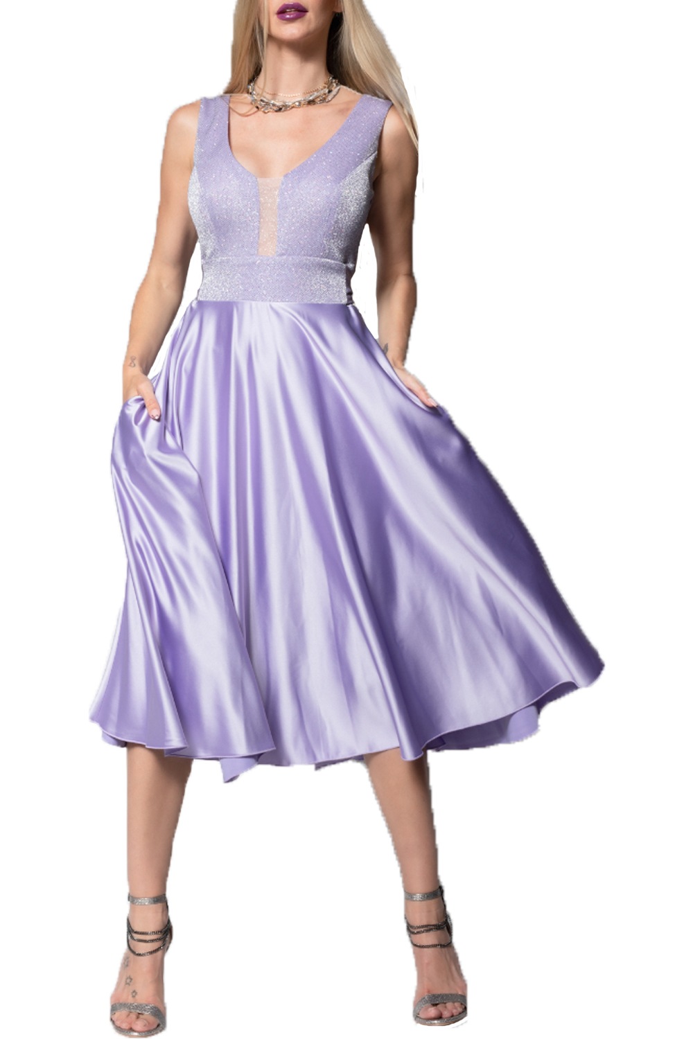 Γυναικείο Φόρεμα PERSONAL A21P159 Μωβ