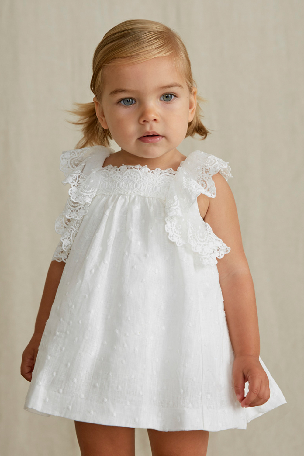 Βαπτιστικό Φόρεμα ABEL & LULA 22-05003-001 Άσπρο