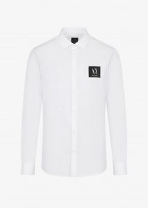 Ανδρικό πουκάμισο ARMANI EXCHANGE 3RZC10-ZNXLZ-1100 Άσπρο