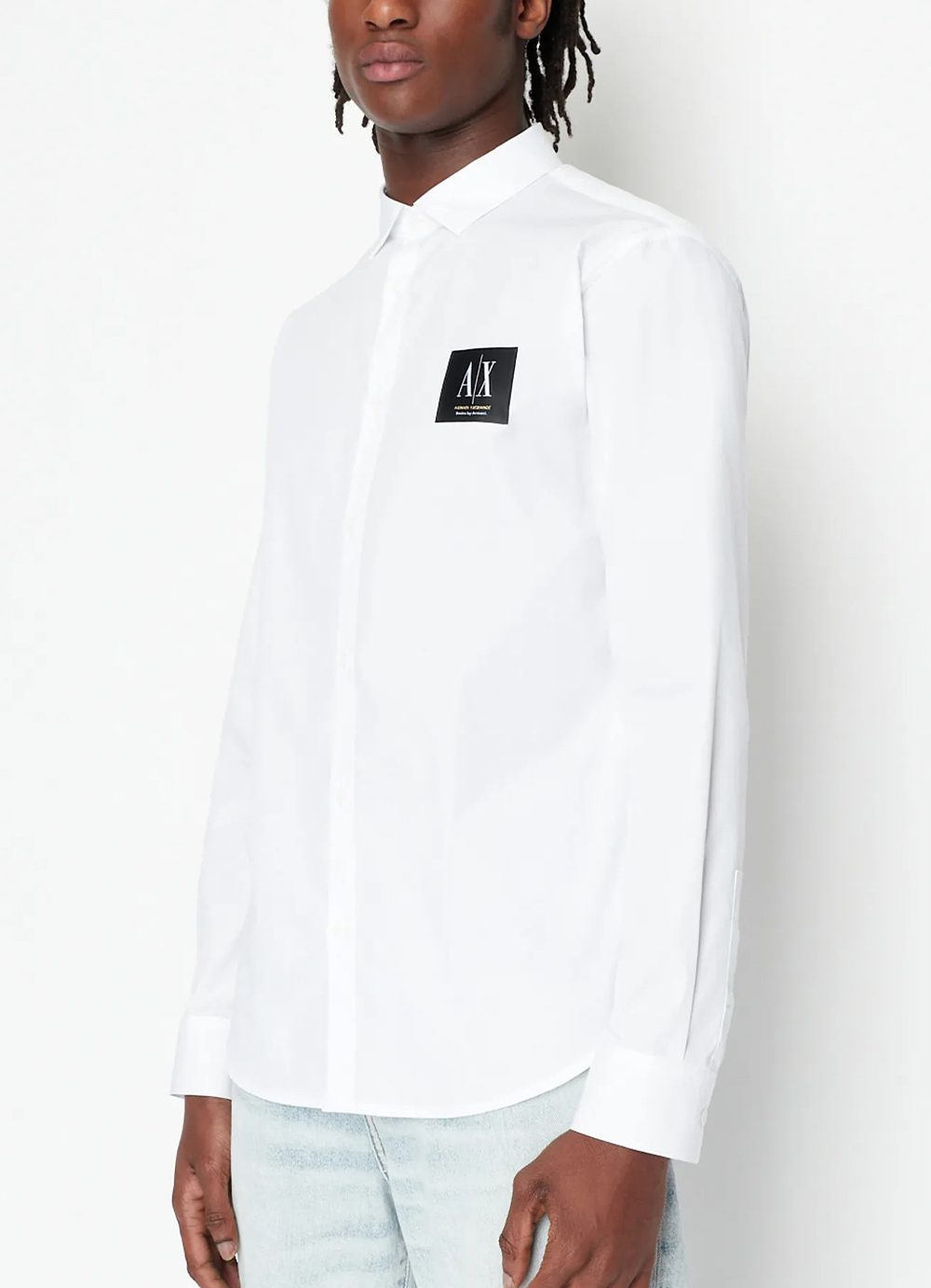 Ανδρικό πουκάμισο ARMANI EXCHANGE 3RZC10-ZNXLZ-1100 Άσπρο