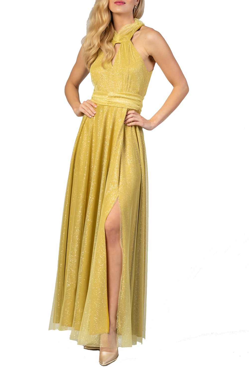 Γυναικείο Φόρεμα BELLINO 21.11.2918 Κίτρινο