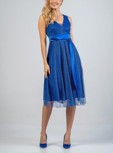 Γυναικείο Φόρεμα midi BELLINO 21.11.2917 Μπλε