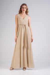 Γυναικείο Φόρεμα μακρύ BELLINO 21.11.2946 Χρυσό