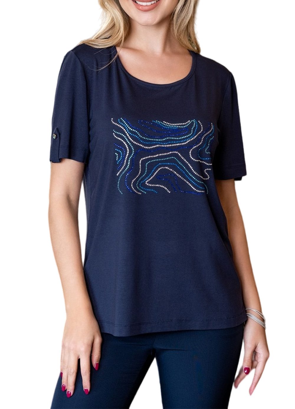 Γυναικεία μπλούζα DERPOULI 1.10.87154 Μπλε
