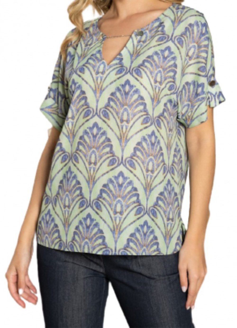Γυναικεία μπλούζα DERPOULI 1.10.87163 Πράσινη