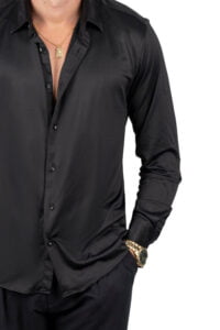 Ανδρικό πουκάμισο DEZIGN D-24448 Μαύρο