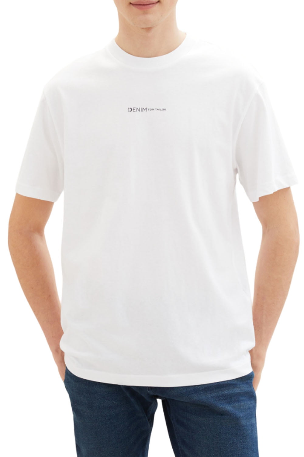 Ανδρική Κοντομάνικη Μπλούζα TOM TAILOR 1040880-20000 Ασπρο
