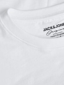 Ανδρική Κοντομάνικη Μπλούζα Jack & Jones 12253605 Ασπρο