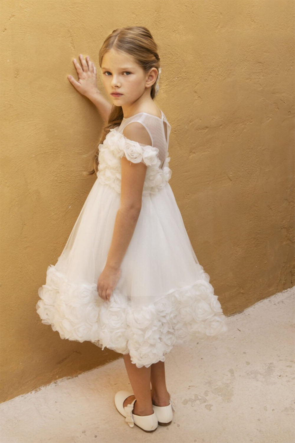 Παιδικό Βαπτιστικό Φόρεμα Για Κορίτσι BABY BLOOM 124.11005 Ασπρο