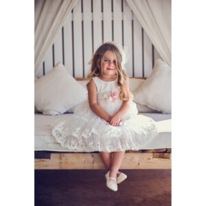 Παιδικό Βαπτιστικό Φόρεμα Για Κορίτσι ASLANIS AS603 Ασπρο