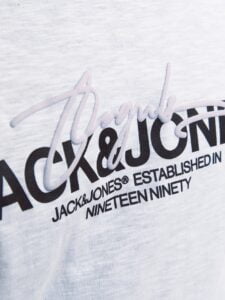 Ανδρική Μπλούζα Jack & Jones 12255452 Ασπρο